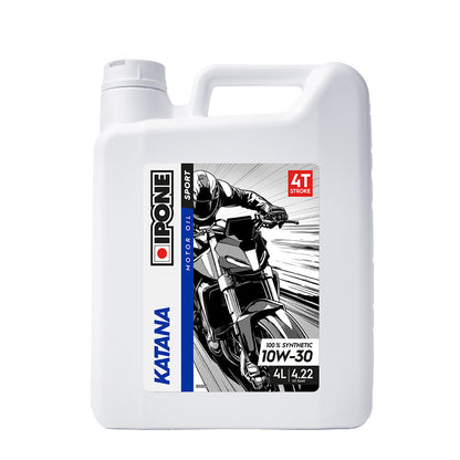 IPONE Katana - 100% Synthetic 4T Oil - 10W-30 4L