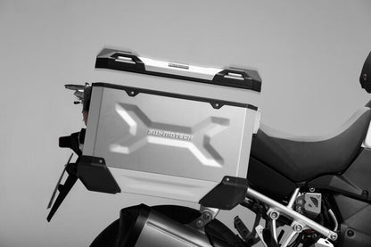 SW MOTECH TRAX ADVENTURE SIDE CASE LEFT ALUMINUM 37L SILVER