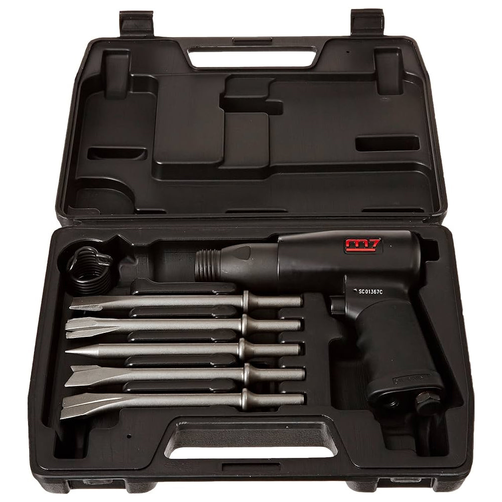 M7 AIR HAMMER ROUND SHANK WITH 5 PCS CHISELS