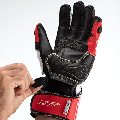 RST TRACTECH EVO 4 CE LEATHER GLOVE [RED] 4