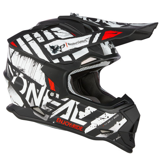 O'Neal 2SRS GLITCH V.23 Helmet - Black/White