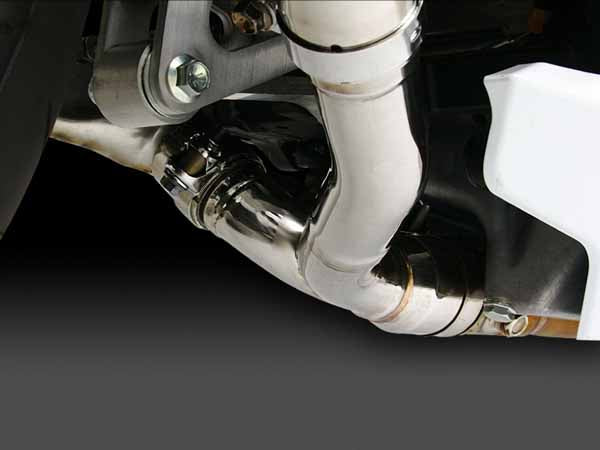 YM-185-518-5400 - Yoshimura racing mid pipe for 2009-2011 Suzuki GSXR1000 works with the tri-oval slip-on and standard silencers (NOTE: with the racing mid pipe, the slip-on EEC approval is not valid)