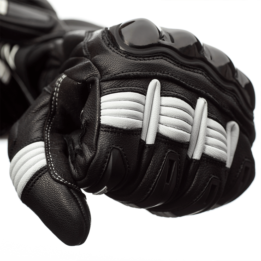 RST PILOT LEATHER GLOVE [BLACK/WHITE]