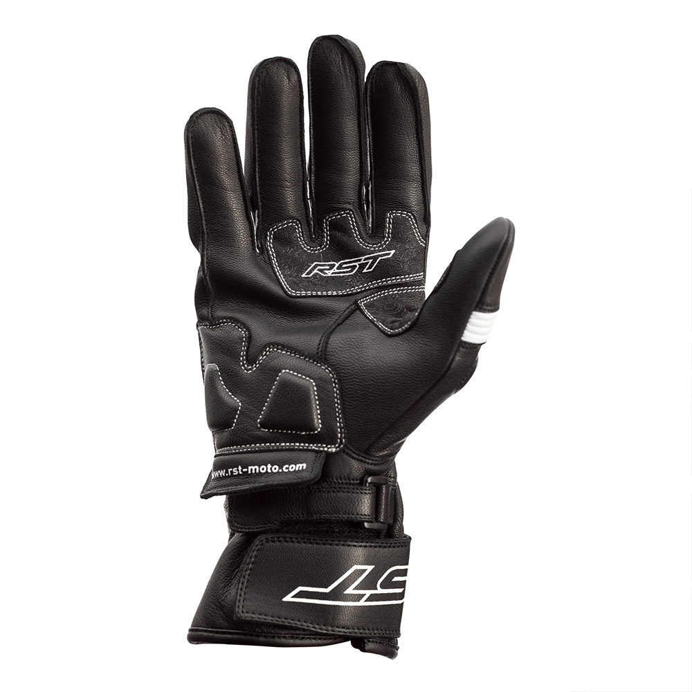 RST PILOT LEATHER GLOVE [BLACK/WHITE]