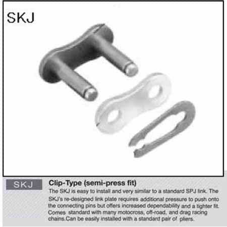 SAMPLE PICTURE - EK's SKJ connecting link (semi press fitting clip type connecting link)