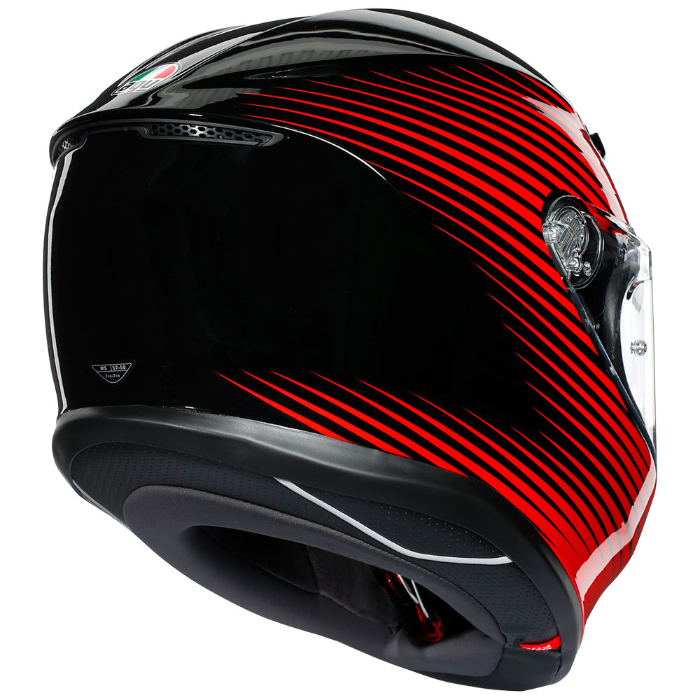 AGV K6 RUSH [BLACK/RED]