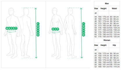 Spidi leather pants size chart - man & woman