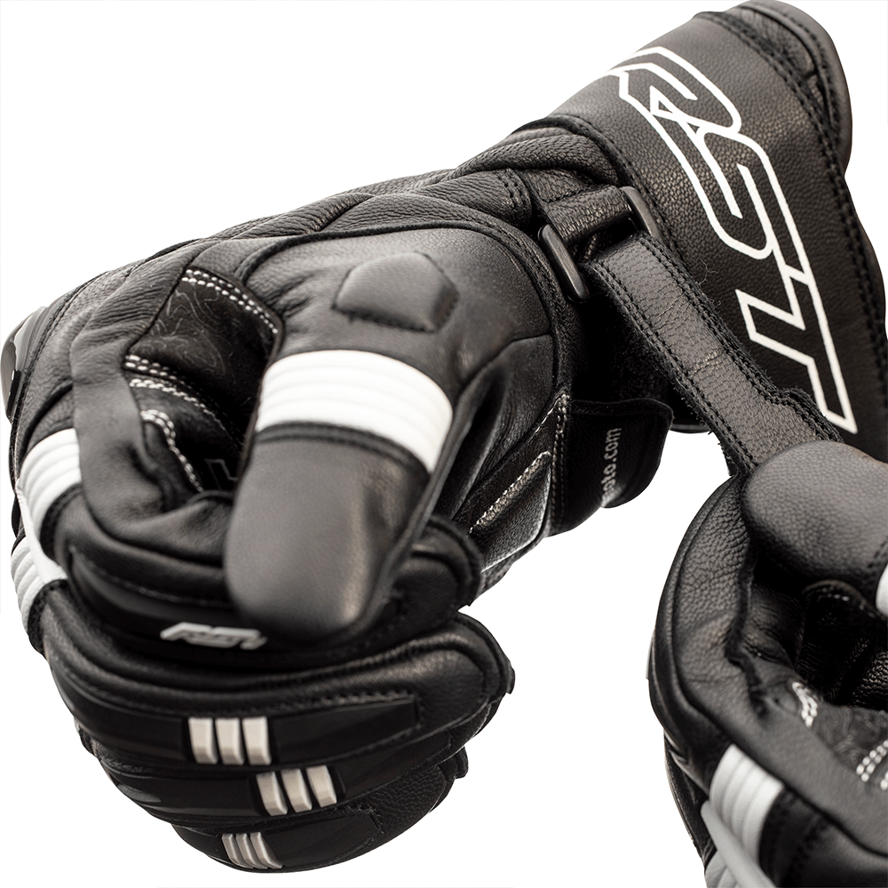 RST PILOT LEATHER GLOVE [BLACK/WHITE]