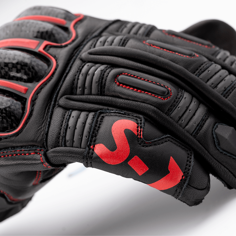 RST S1 LEATHER GLOVE [BLACK/GREY/RED]